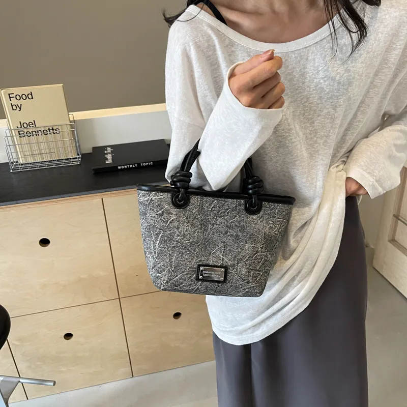 GOX PU Handbag, Shoulder Bag Women's White/Black/Blue-19