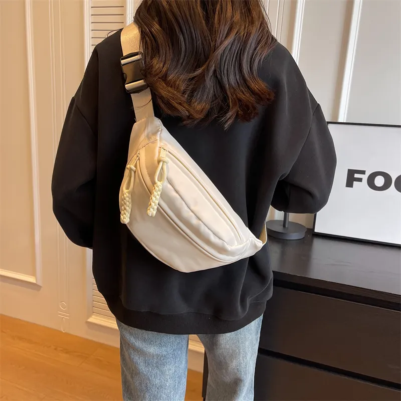 GOX Canvas Sling Bag Regular Unisex Ecru/Black/Yellow/Light Green/Pink-2