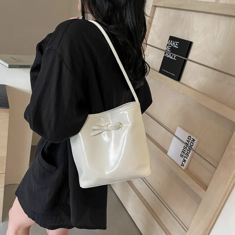 GOX PU Handbag, Shoulder Bag Regular Women's White/Red/Silver/Black-2