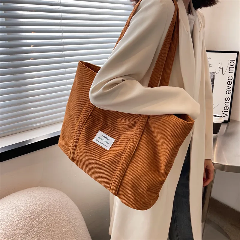GOX Corduroy Shoulder Bag Women's Multicolor-14