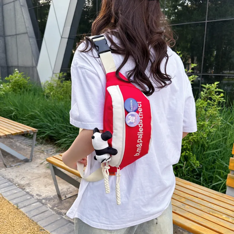 GOX Oxford Sling Bag Regular Unisex White & Red/White & Pink/White & Green/White & Blue/White/Black/Red-1