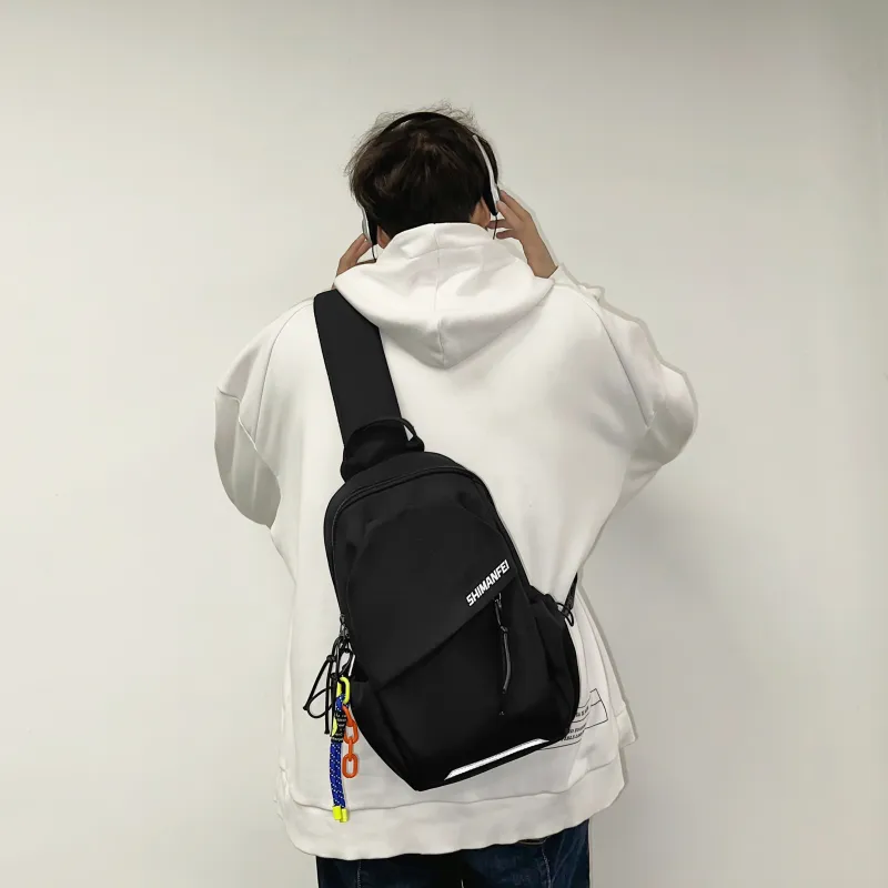 GOX Nylon Crossbody Bag Sling Bag Regular Unisex White/Gray/Black-6