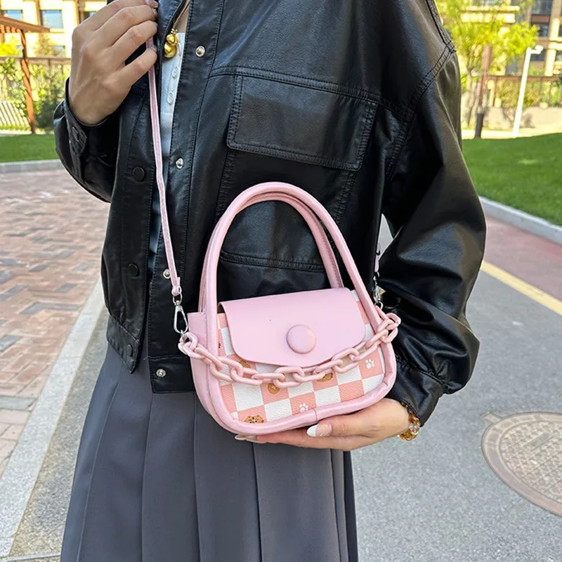 GOX PU One Shoulder Handbag Regular Women's Ecru/Black/Purple/Coffee/Green/Pink-17