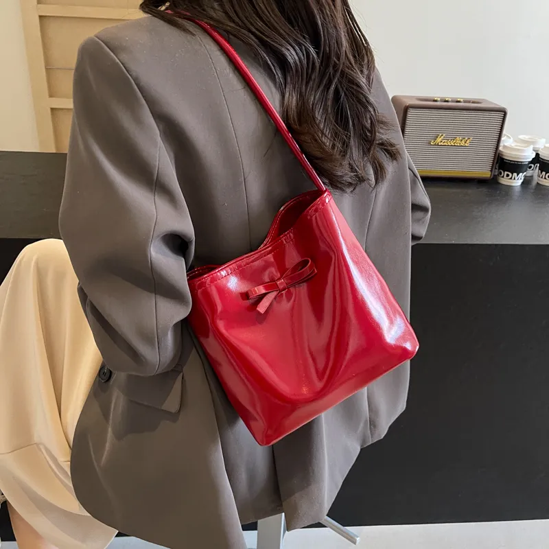 GOX PU Handbag, Shoulder Bag Regular Women's White/Red/Silver/Black-15