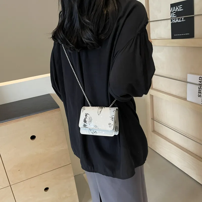GOX PU Shoulder Bag Regular Women's Silver/Black/Pink-24