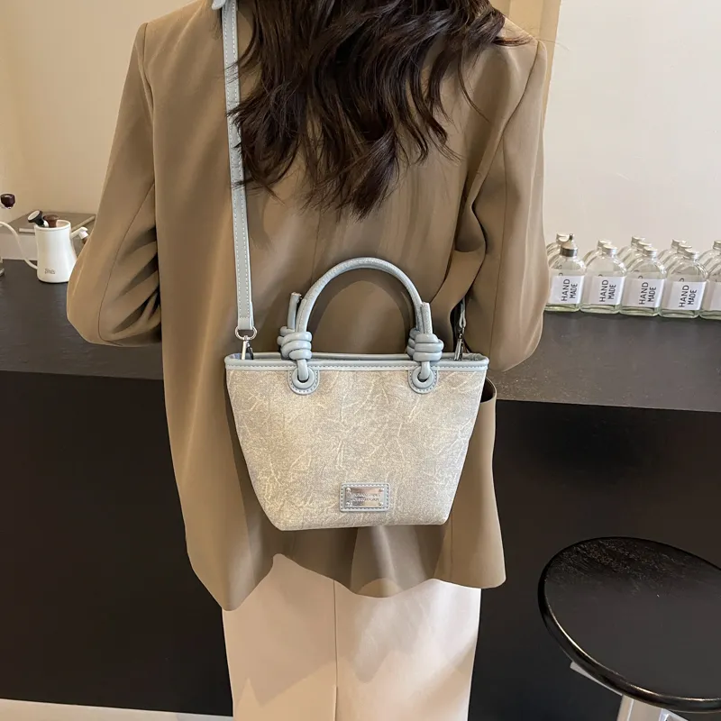 GOX PU Handbag, Shoulder Bag Women's White/Black/Blue-10