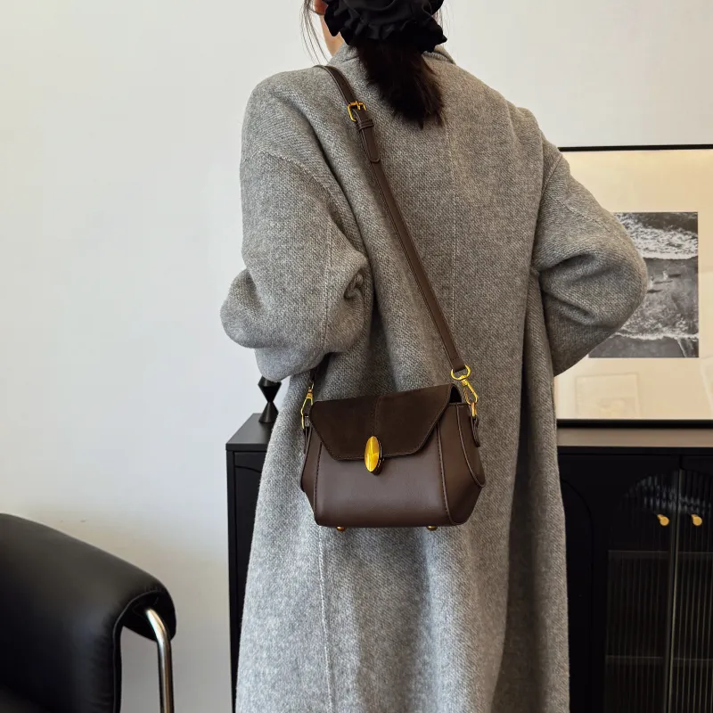 GOX PU Crossbody Bag Regular Women's Coffee/Black/Brown-2