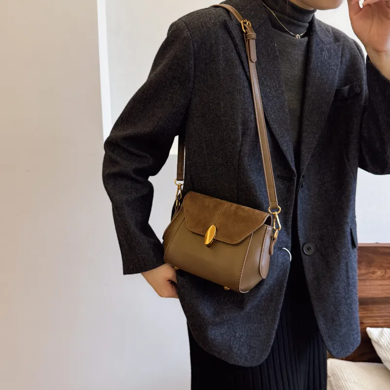 GOX PU Crossbody Bag Regular Women's Coffee/Black/Brown-7