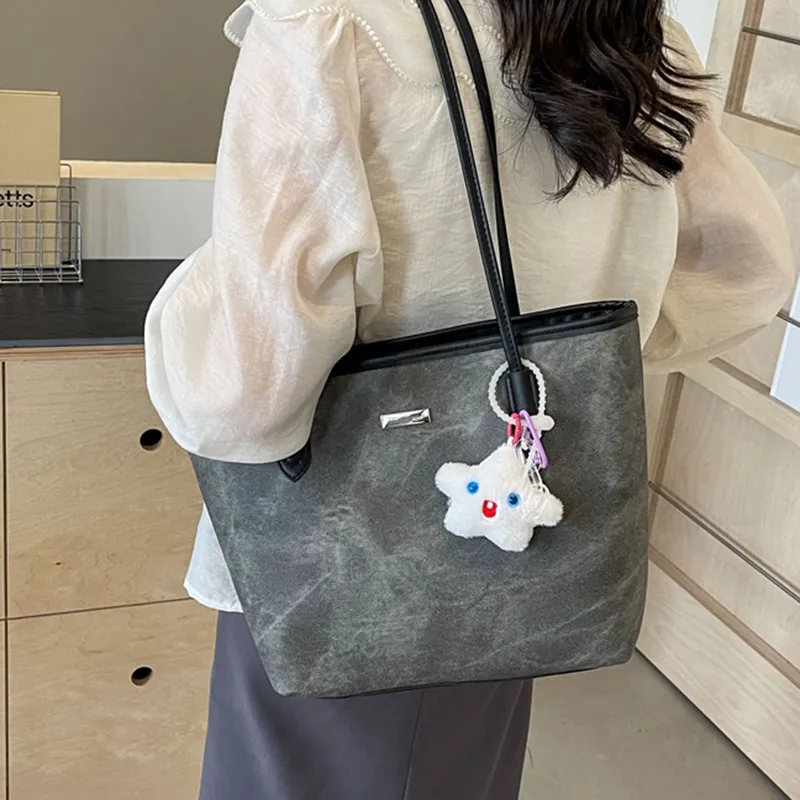 GOX PU Shoulder Bag Regular Women's Light Gray/Pink/Dark Tea/Blue-16