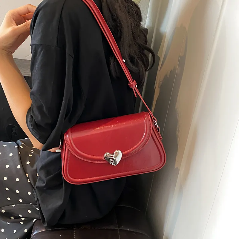 GOX PU Shoulder Bag, Crossbody Bag Regular Women's White/Silver/Black/Red-24