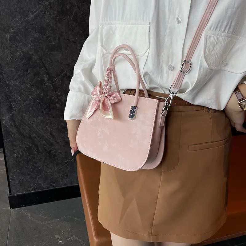 GOX PU One Shoulder Handbag Women's White/Gray/Black/Khaki/Blue/Pink-26