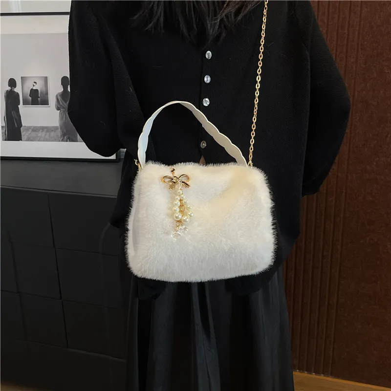 GOX Plush One Shoulder Handbag Regular Women's Multicolor-2