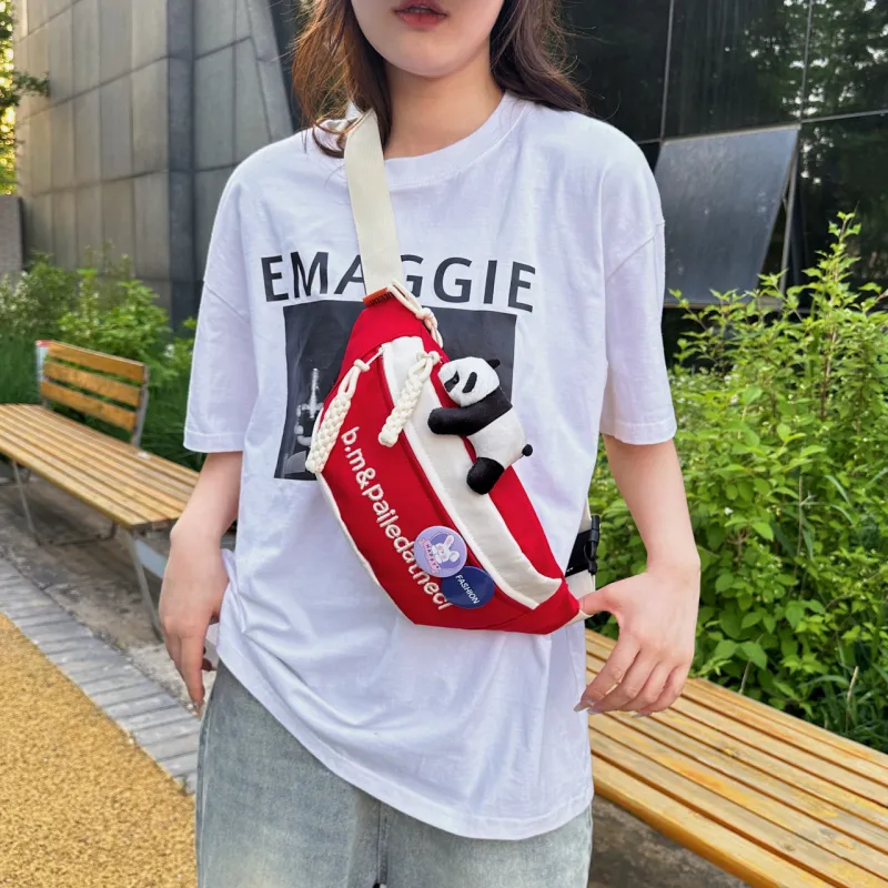 GOX Oxford Sling Bag Regular Unisex White & Red/White & Pink/White & Green/White & Blue/White/Black/Red-4