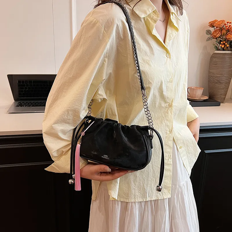 GOX PU Crossbody Bag, Shoulder Bag Women's Silver/Black/Pearl Pink/Glossy Silver-9