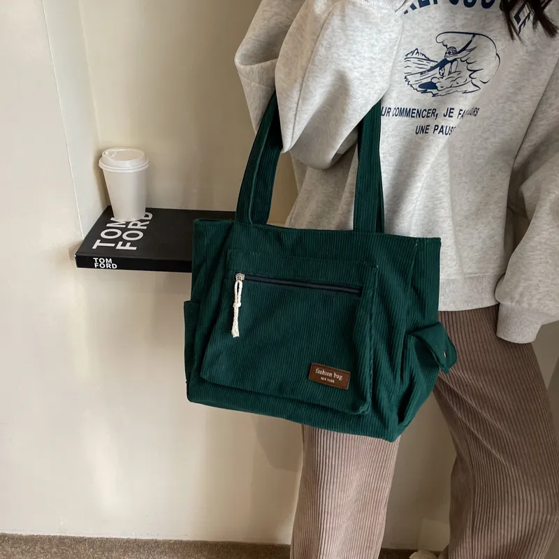 GOX Corduroy Shoulder Bag Women's Multicolor-25
