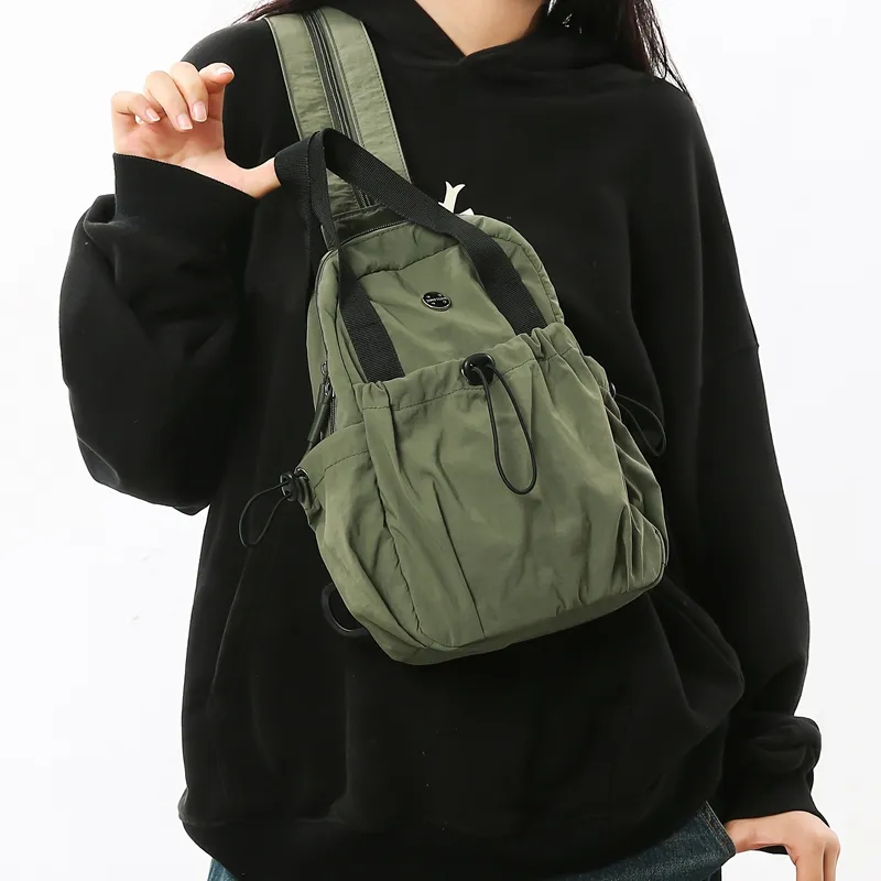 GOX Nylon Sling Bag Regular Unisex White/Black/Red/Light Purple/Green/Yellow/Khaki-19