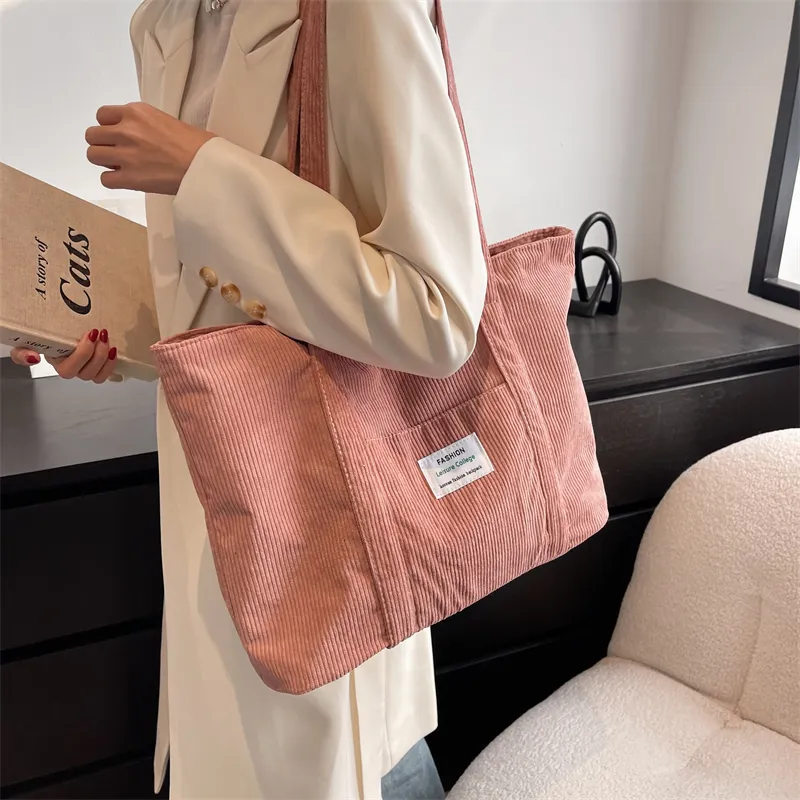 GOX Corduroy Shoulder Bag Women's Multicolor-9