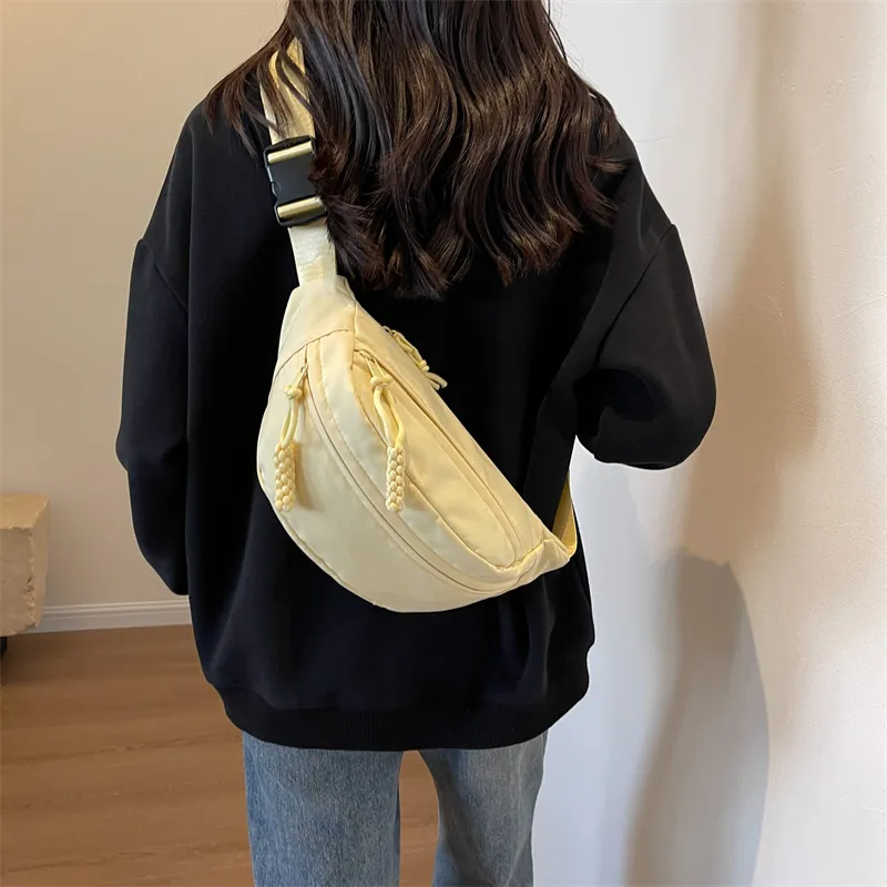 GOX Canvas Sling Bag Regular Unisex Ecru/Black/Yellow/Light Green/Pink-8