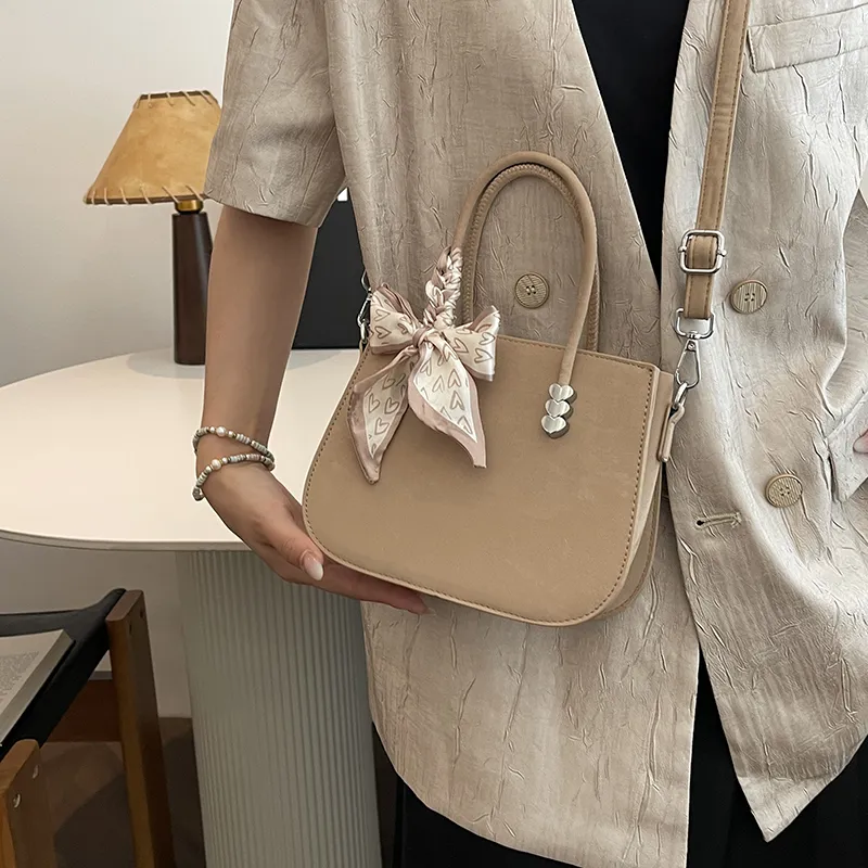 GOX PU One Shoulder Handbag Women's White/Gray/Black/Khaki/Blue/Pink-17