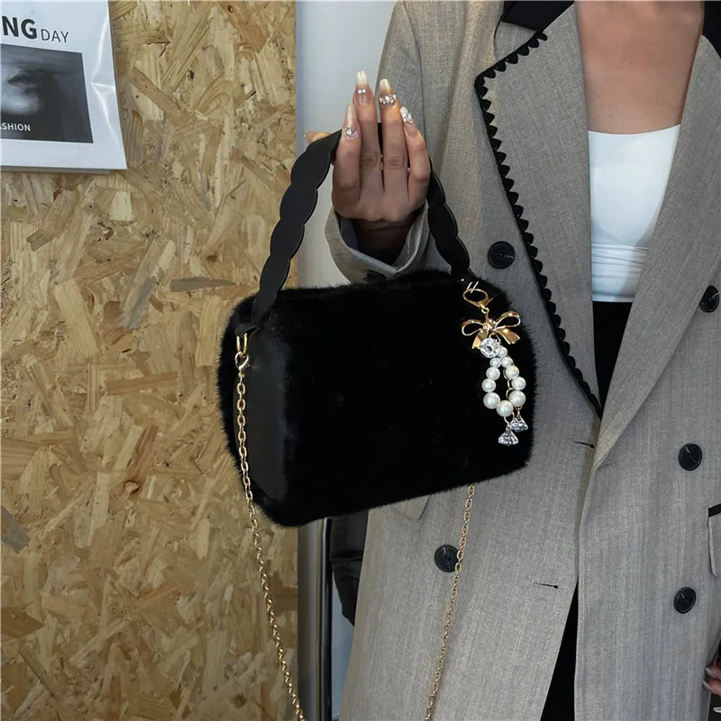 GOX Plush One Shoulder Handbag Regular Women's Multicolor-5