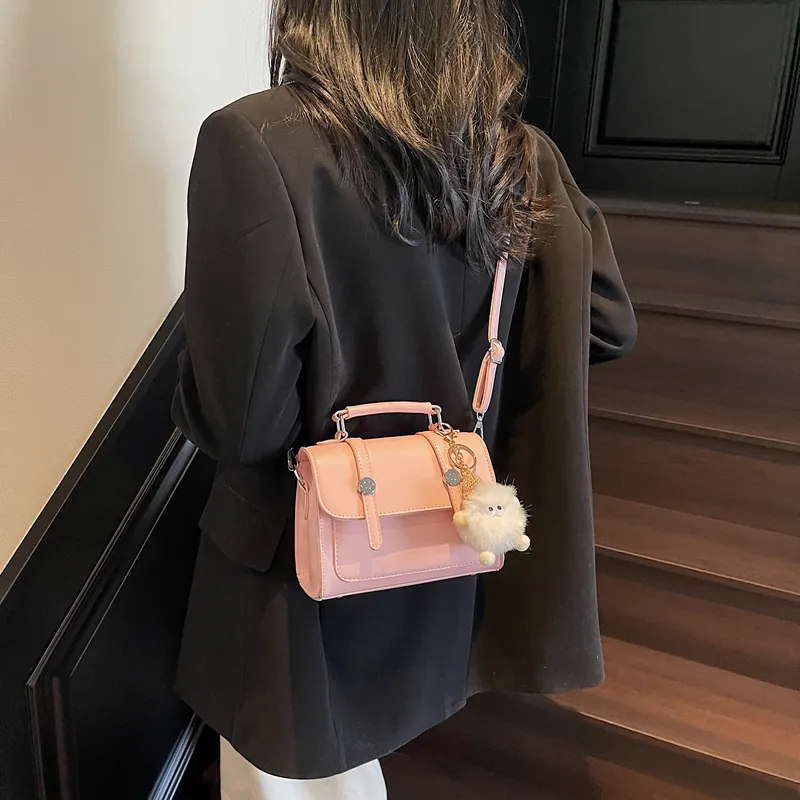 GOX PU Crossbody Bag Women's Pink/Pea Green/Black/Khaki-5
