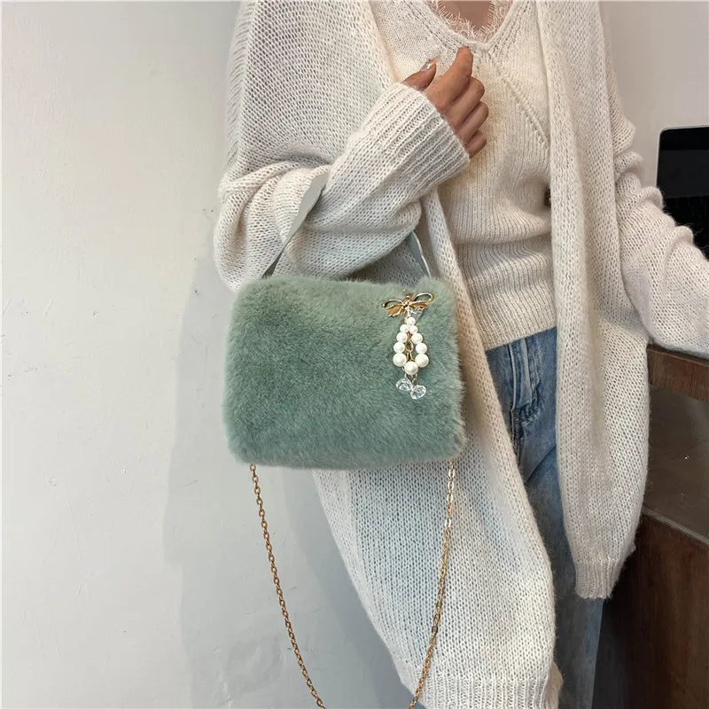 GOX Plush One Shoulder Handbag Regular Women's Multicolor-17