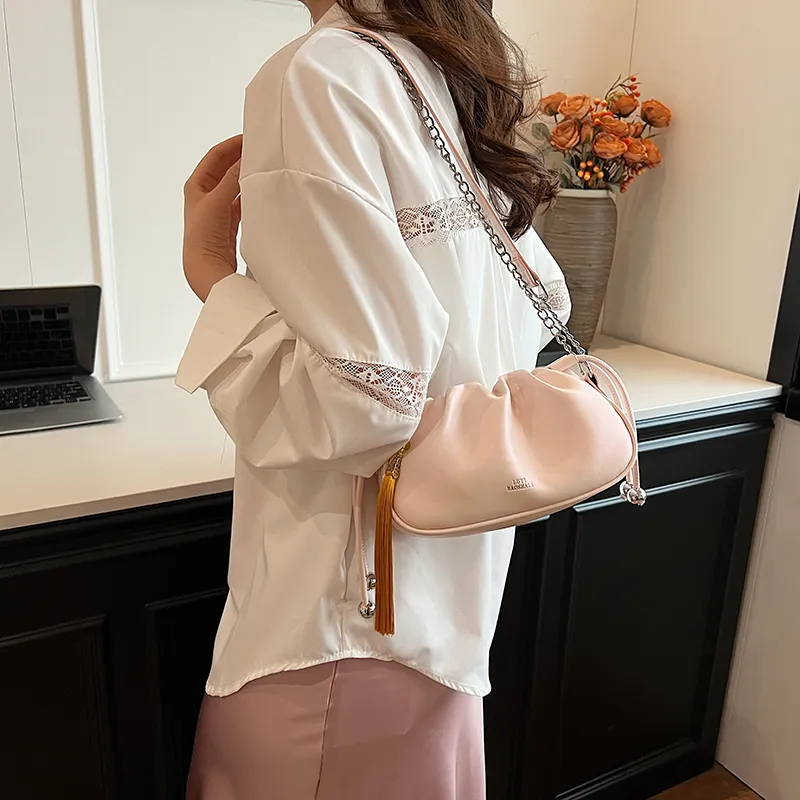 GOX PU Crossbody Bag, Shoulder Bag Women's Silver/Black/Pearl Pink/Glossy Silver-23