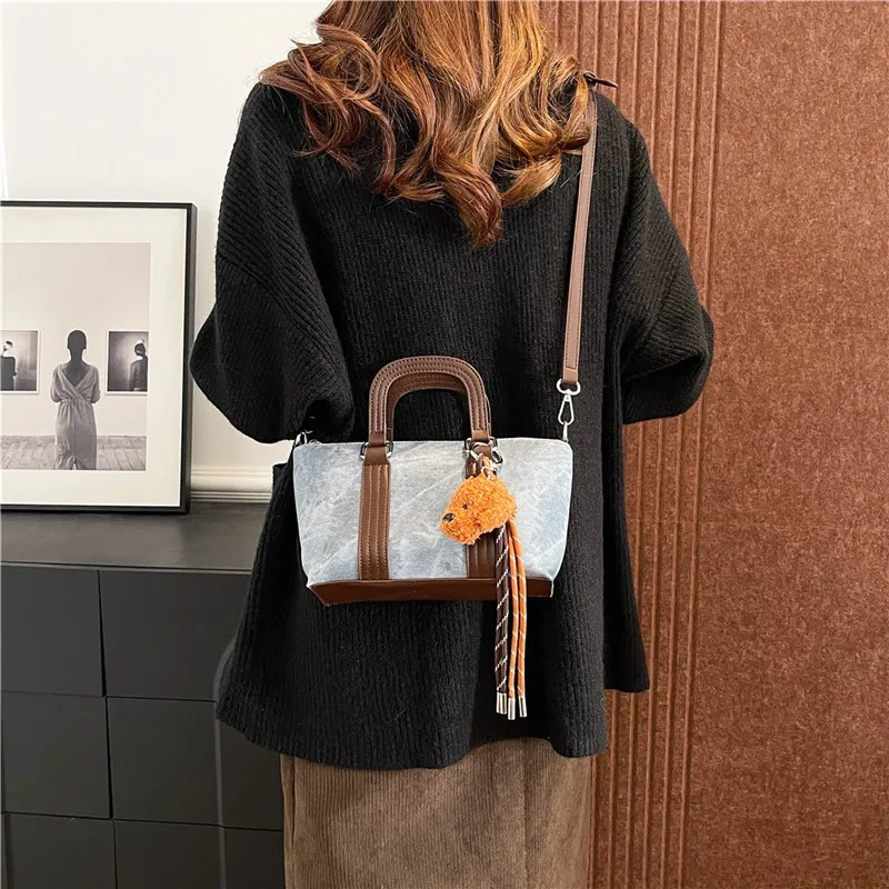 GOX PU Handbag, Shoulder Bag, Crossbody Bag Regular Women's Black/Coffee/Sky Blue-6