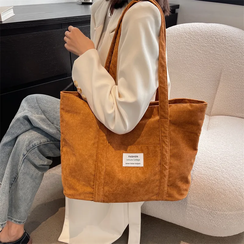 GOX Corduroy Shoulder Bag Women's Multicolor-15