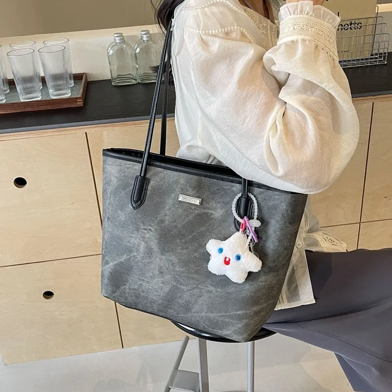 GOX PU Shoulder Bag Regular Women's Light Gray/Pink/Dark Tea/Blue-11