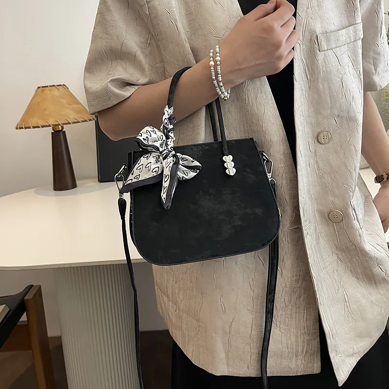 GOX PU One Shoulder Handbag Women's White/Gray/Black/Khaki/Blue/Pink-8