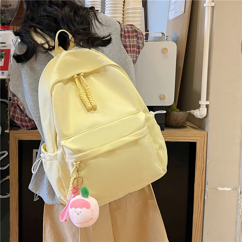 GOX Nylon Backpack Regular Unisex White/Black/Yellow/Green/Pink-16