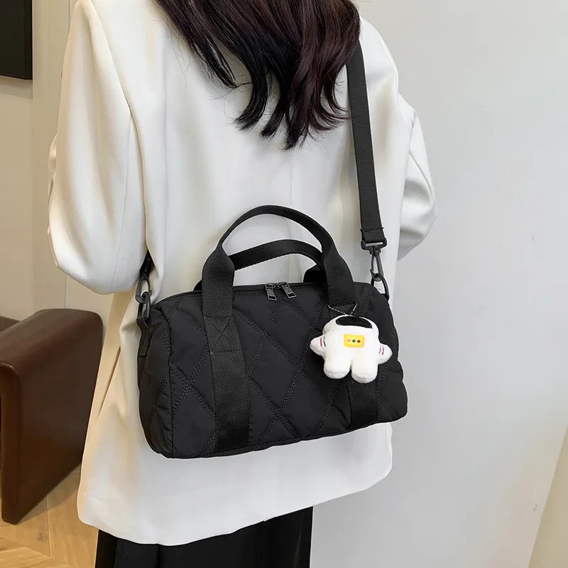 GOX Nylon Shoulder Bag, Crossbody Bag, Handbag Regular Women's White/Khaki/Green/Pink-8