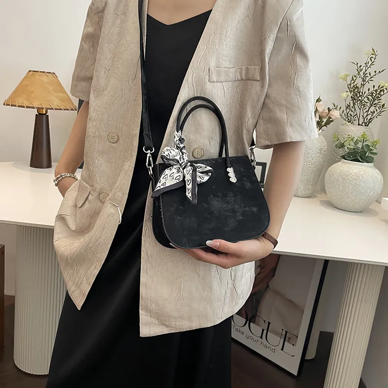 GOX PU One Shoulder Handbag Women's White/Gray/Black/Khaki/Blue/Pink-9