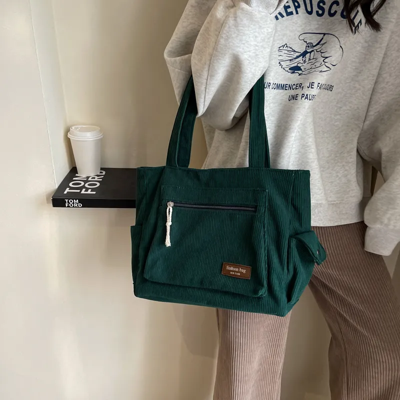 GOX Corduroy Shoulder Bag Women's Multicolor-24