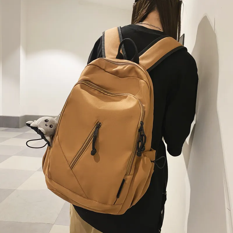 GOX Nylon Backpack Regular Unisex White/Black/Brown/Gray-21