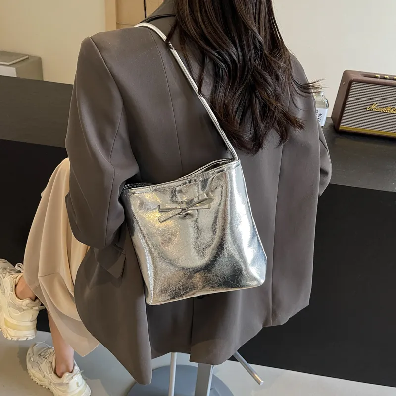 GOX PU Handbag, Shoulder Bag Regular Women's White/Red/Silver/Black-21
