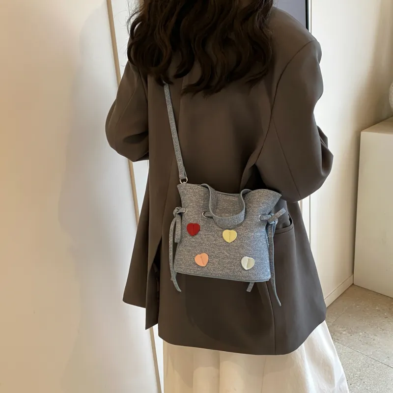 GOX PU Shoulder Bag Women's Ecru/Blue-8