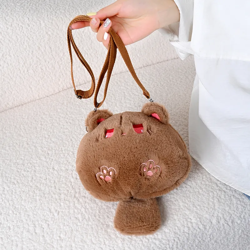 GOX Plush Crossbody Bag Regular Women's White/Ginger Yellow/Pink/Brown-13