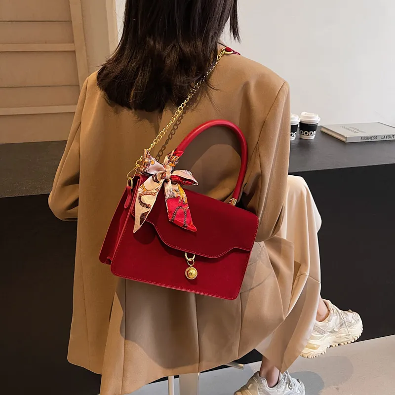 GOX PU Handbag Women's Burgundy-4