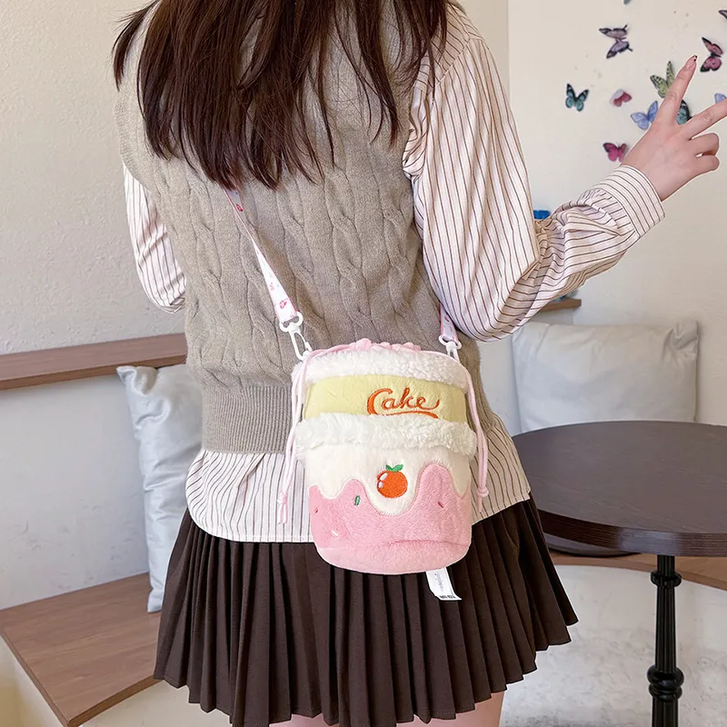 GOX Corduroy Bucket Bag, Shoulder Bag Women's Purple/Pink/Brown-9