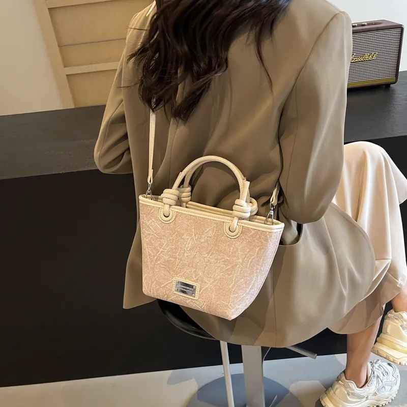 GOX PU Handbag, Shoulder Bag Women's White/Black/Blue-3