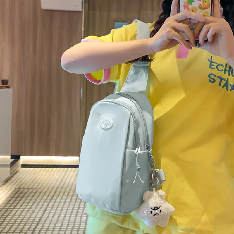 GOX Nylon Crossbody Bag, Sling Bag Regular Unisex Black/Pink/Khaki/Yellow/Light Blue-10