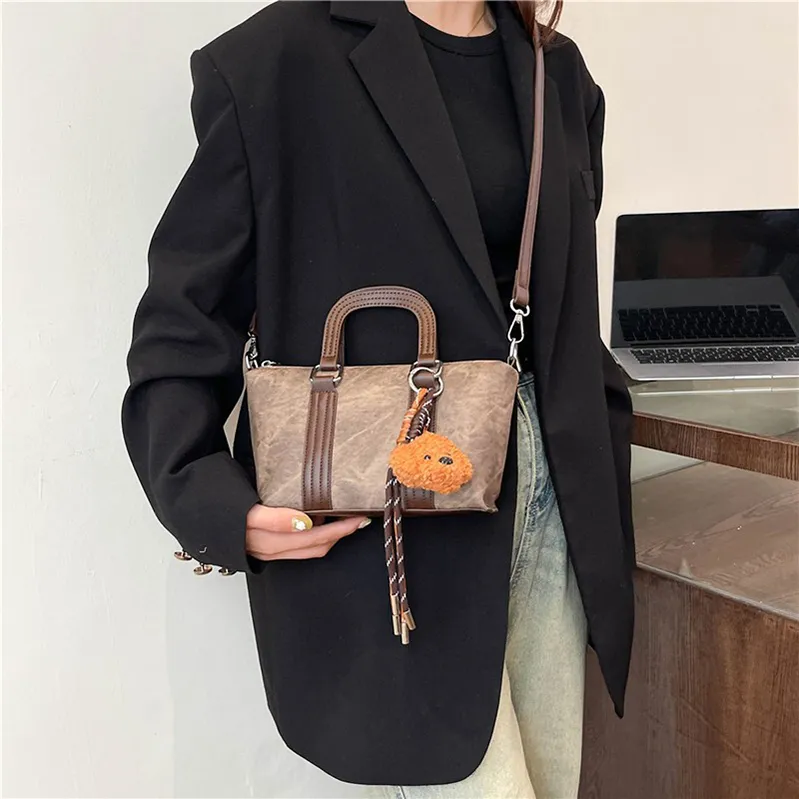 GOX PU Handbag, Shoulder Bag, Crossbody Bag Regular Women's Black/Coffee/Sky Blue-4