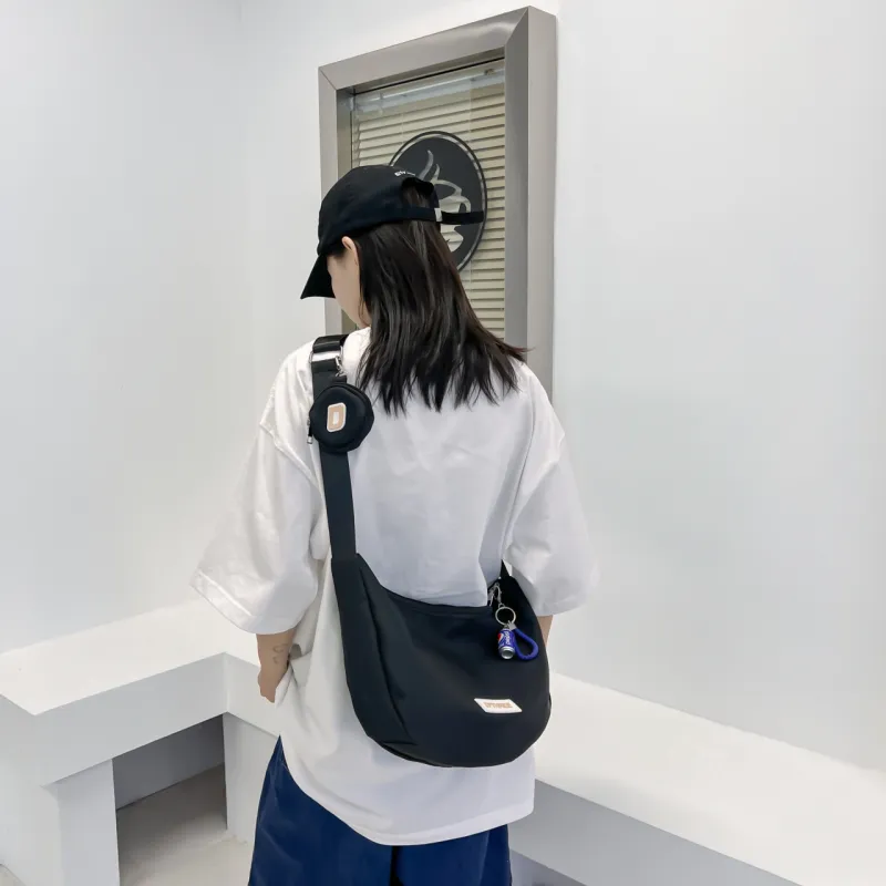 GOX Nylon Crossbody Bag, Shoulder Bag Women's White/Black/Yellow/Pink/Blue-10