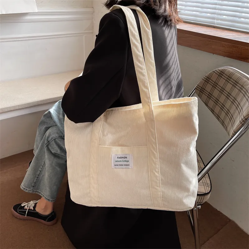 GOX Corduroy Shoulder Bag Women's Multicolor-1