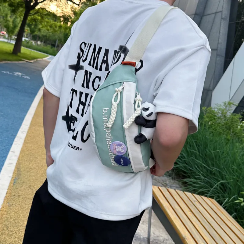 GOX Oxford Sling Bag Regular Unisex White & Red/White & Pink/White & Green/White & Blue/White/Black/Red-16