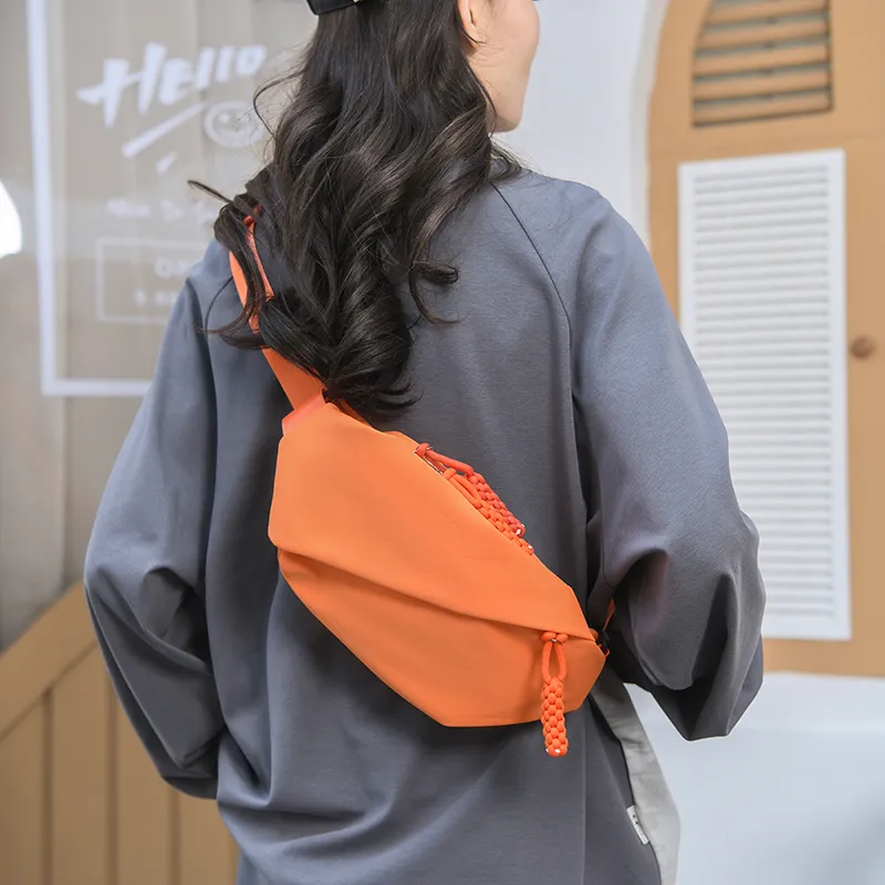 GOX Nylon Sling Bag Regular Unisex Ecru/Black/Orange/Red/Pink-12