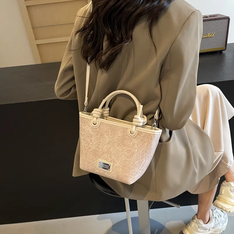 GOX PU Handbag, Shoulder Bag Women's White/Black/Blue-4