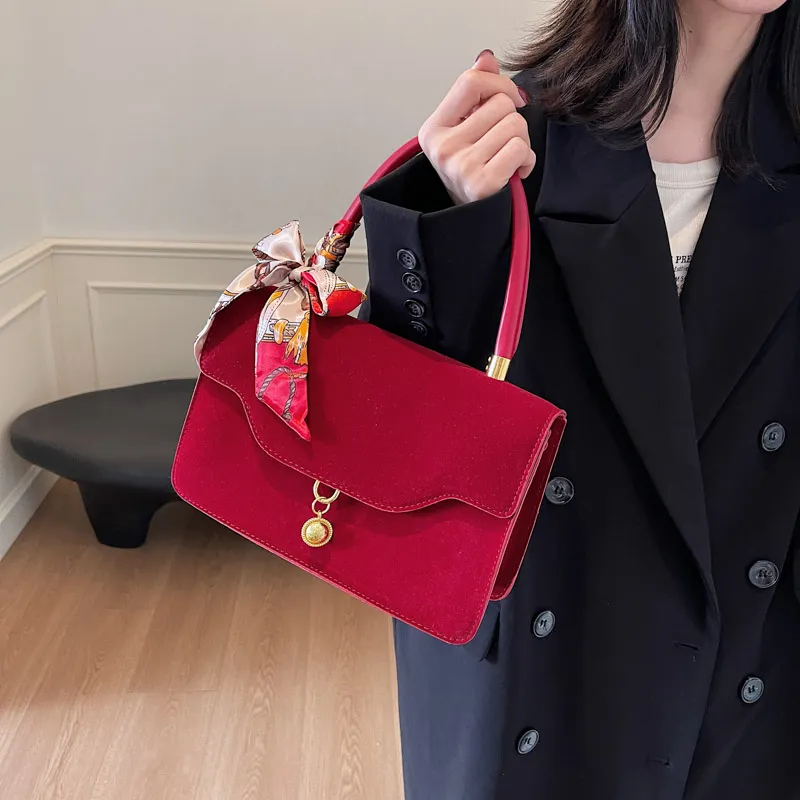 GOX PU Handbag Women's Burgundy-1